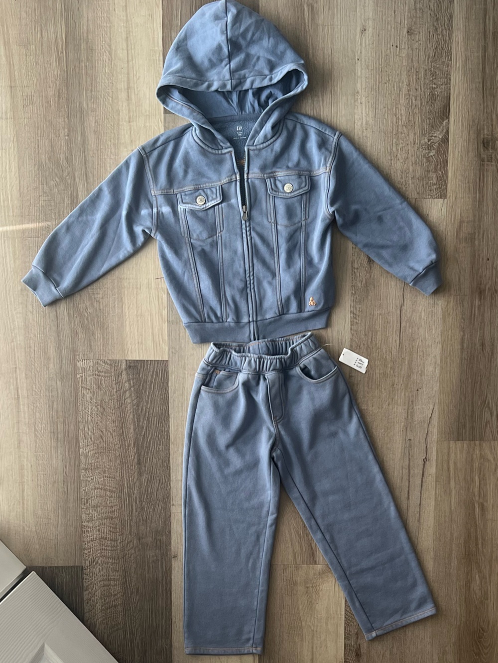 NWT Gap Baby VintageSoft Hooded Icon Jacket in Bainbridge Blue size 5 Years